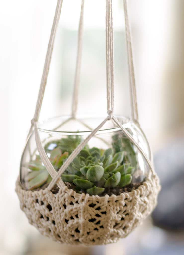 Knitted Terrarium Hanger Pam Powers Knits