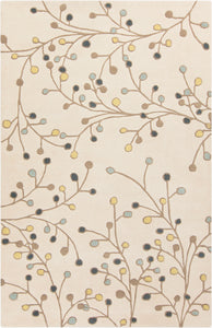 Surya Athena ATH5116 Neutral/Green Floral and Paisley Area Rug