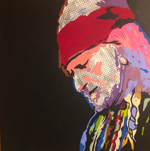“Willie Nelson” by Alfonso Apodaca $500 - Deep Ellum Art Company
