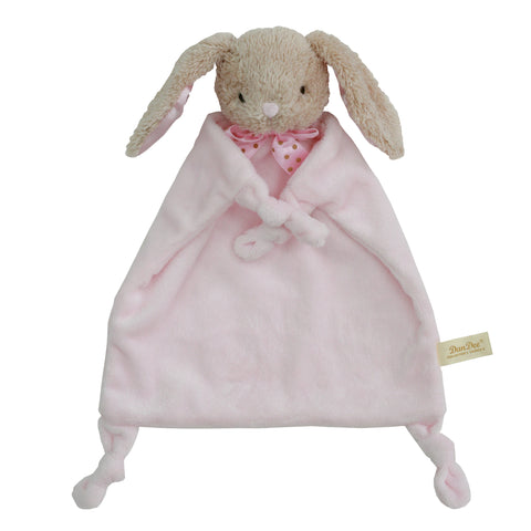 Bunny Rattle Baby Blankie - Personalized Name Included | The Fuzzy Thread