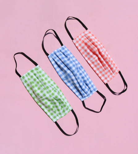 Fabric Gingham Face Mask