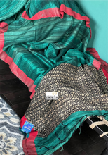 Pure Matka Silk - Green Red Black Woven