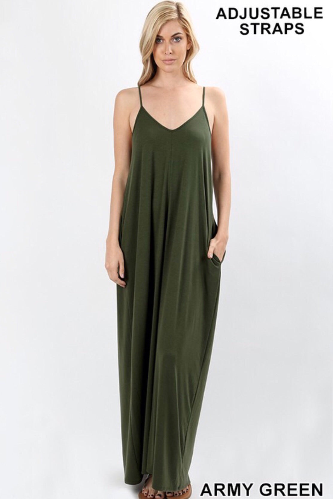 cocoon maxi dress with pockets