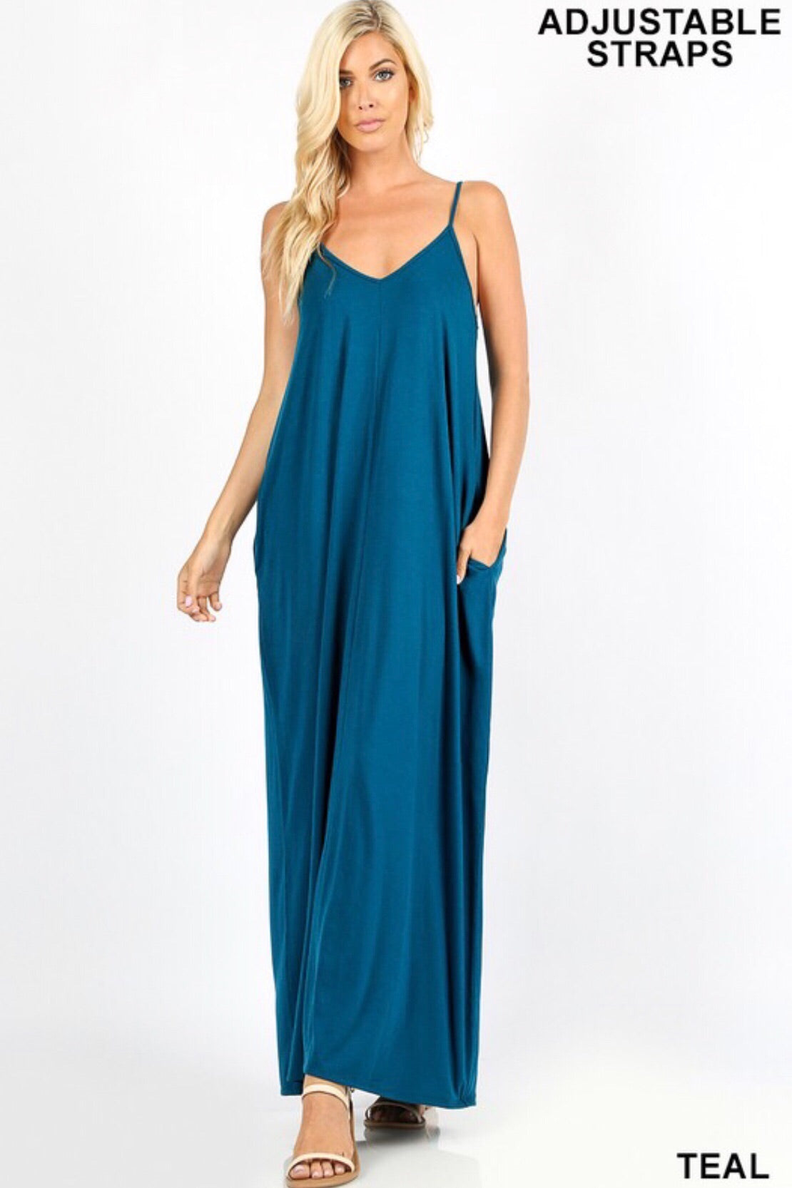 cocoon maxi dress with pockets