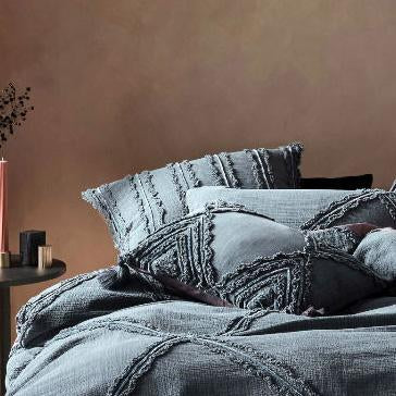 Heather Quilt Cover Set Range Slate by Linen House