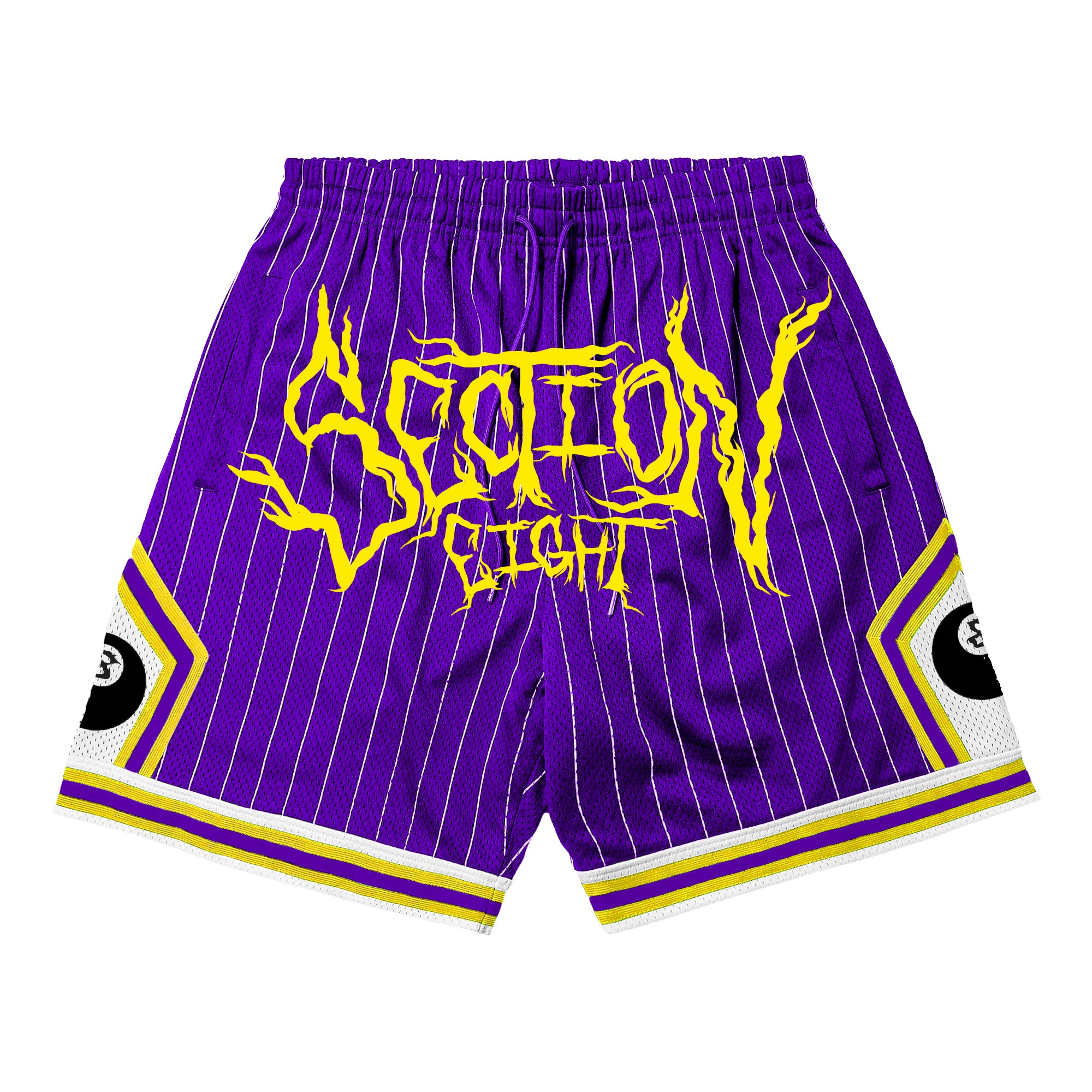 Section Eight Purple Pinstripe Basketball Shorts (heavy weight)