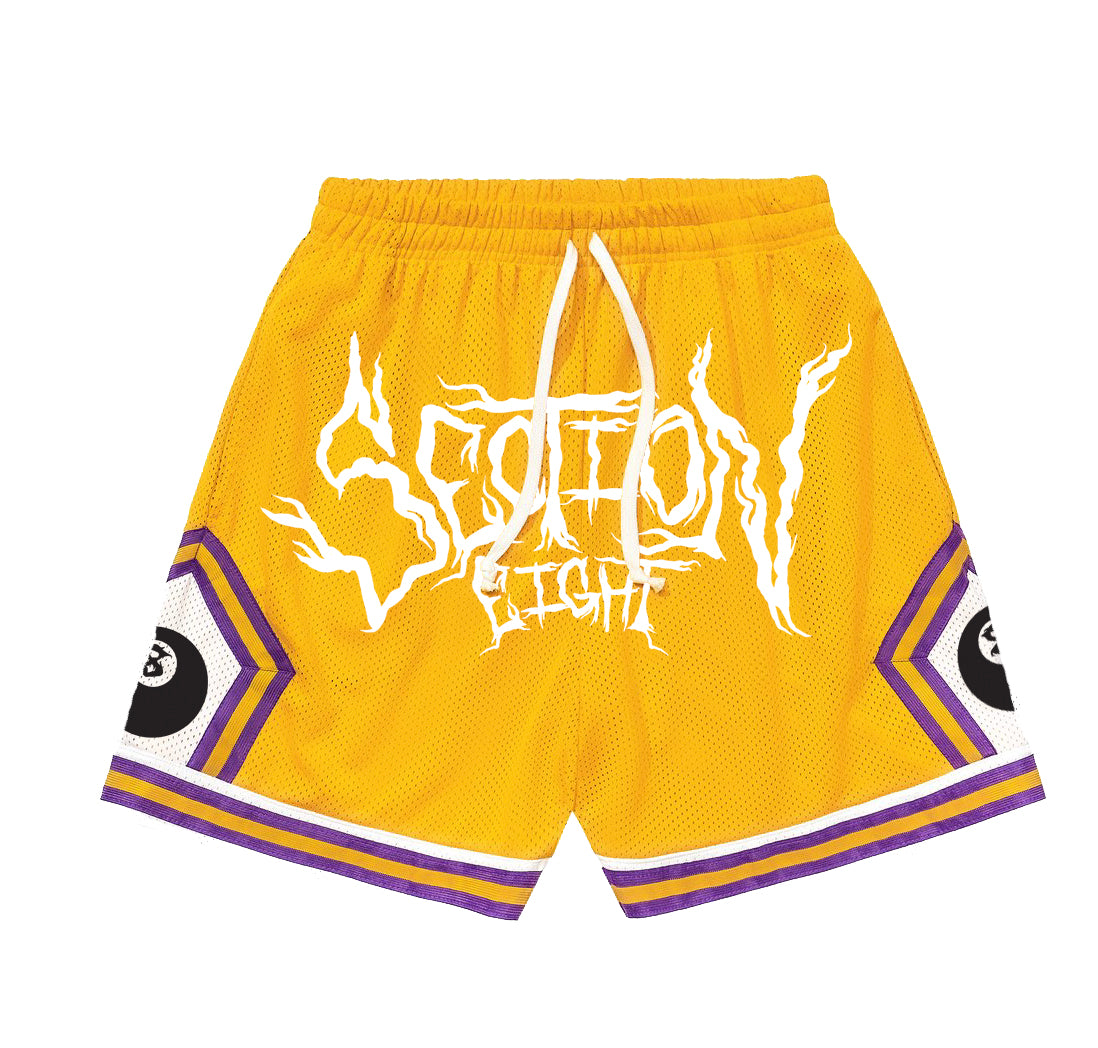 Section Eight Yellow Basketball Shorts (heavy weight)