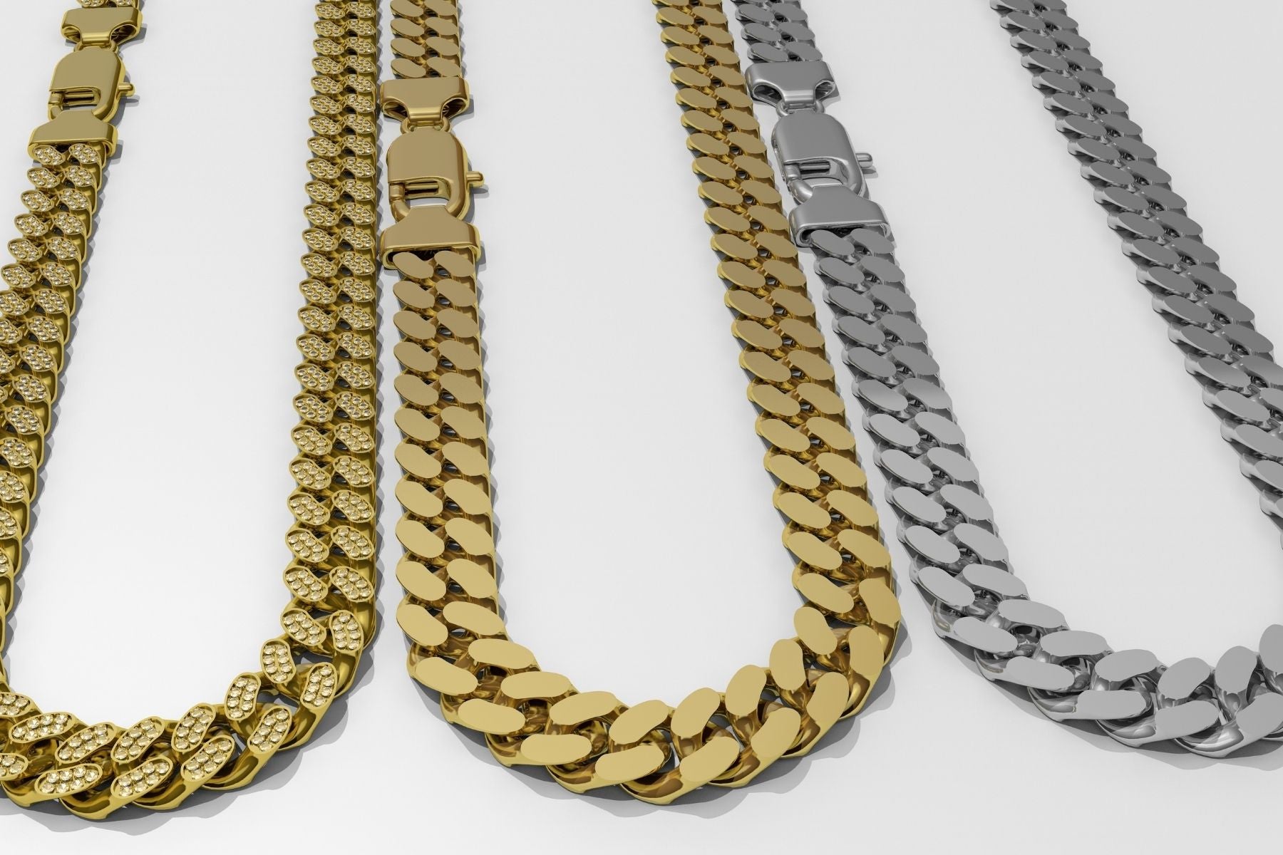 Differences Between Miami Cuban Link Chain and Curb Chains - Pres