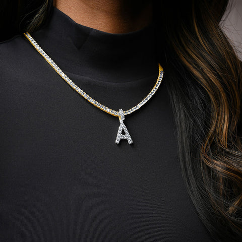 gold initial necklace pres jewelry