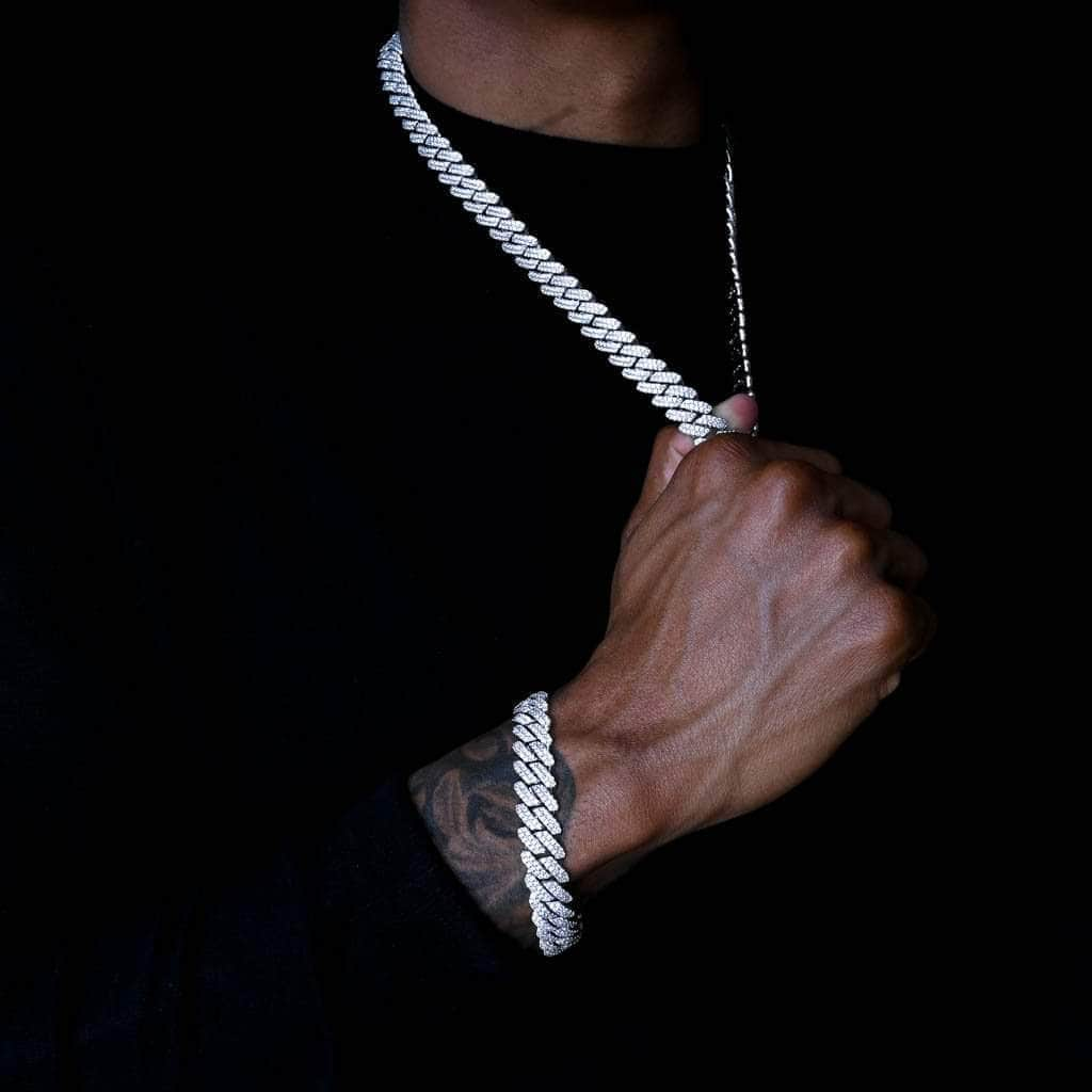 diamond prong cuban bracelet