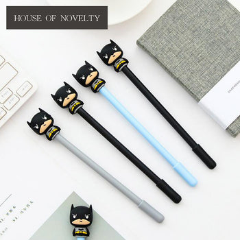 3 pcs/lot Novelty Super Hero Batman Gel Pen Ink Pen Promotional Gift Stationery School & Office Supply