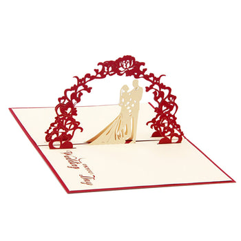 3D Pop Up Sweet Heart Love Laser Cut Wedding Gift Greeting Wishes Invitation Card with Envelope