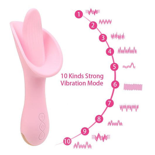 Flickering Tongue Vibrator 10 Mode Clitoris Oral Sex