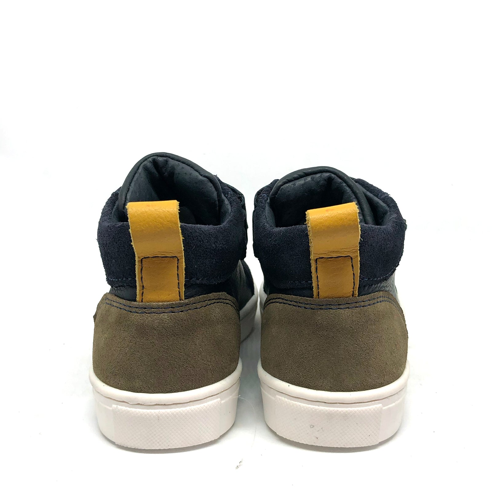 Leo High Top Trainers Navy + Yellow – Esska