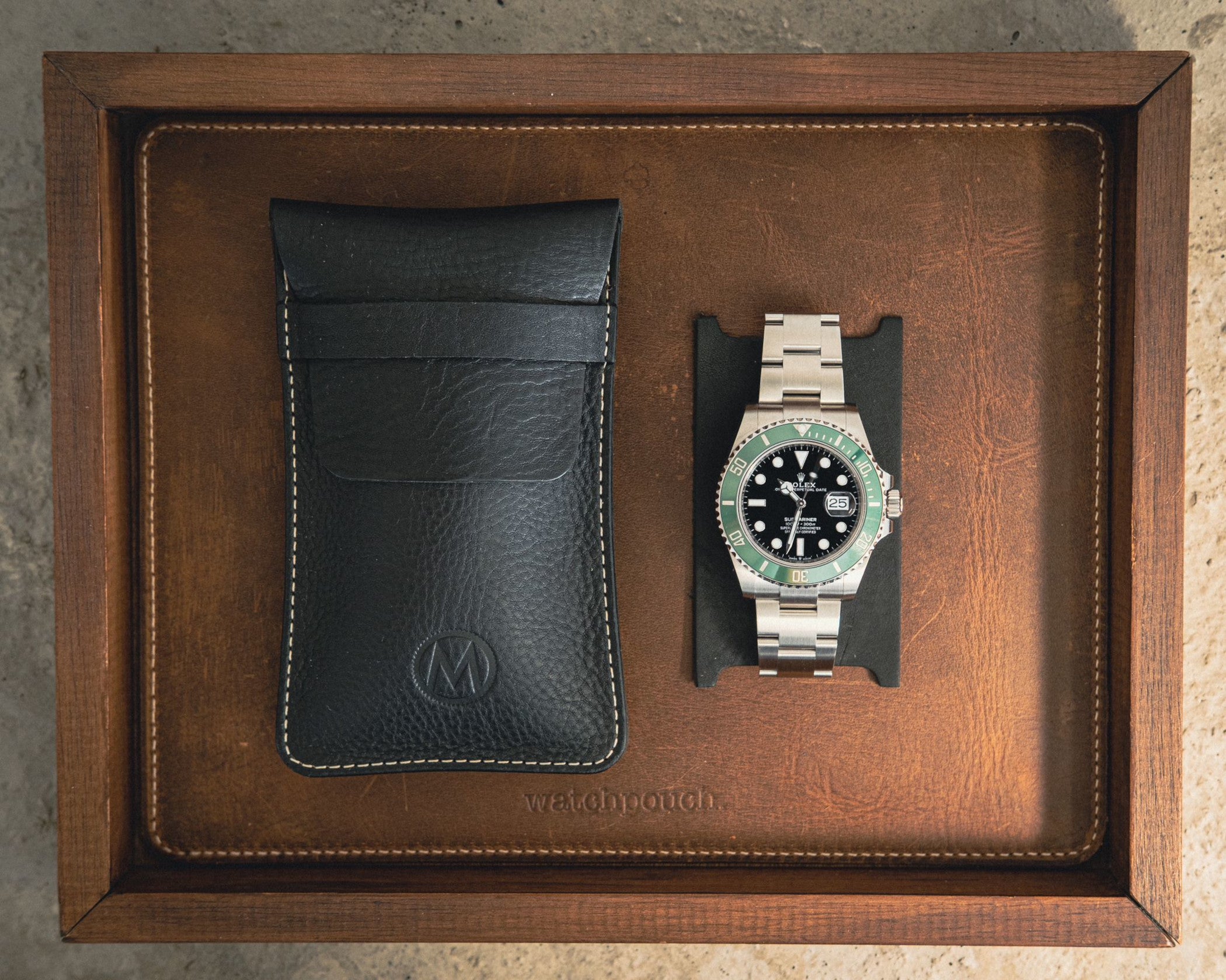 Dark Brown Cognac Luxury Leather Watch Box