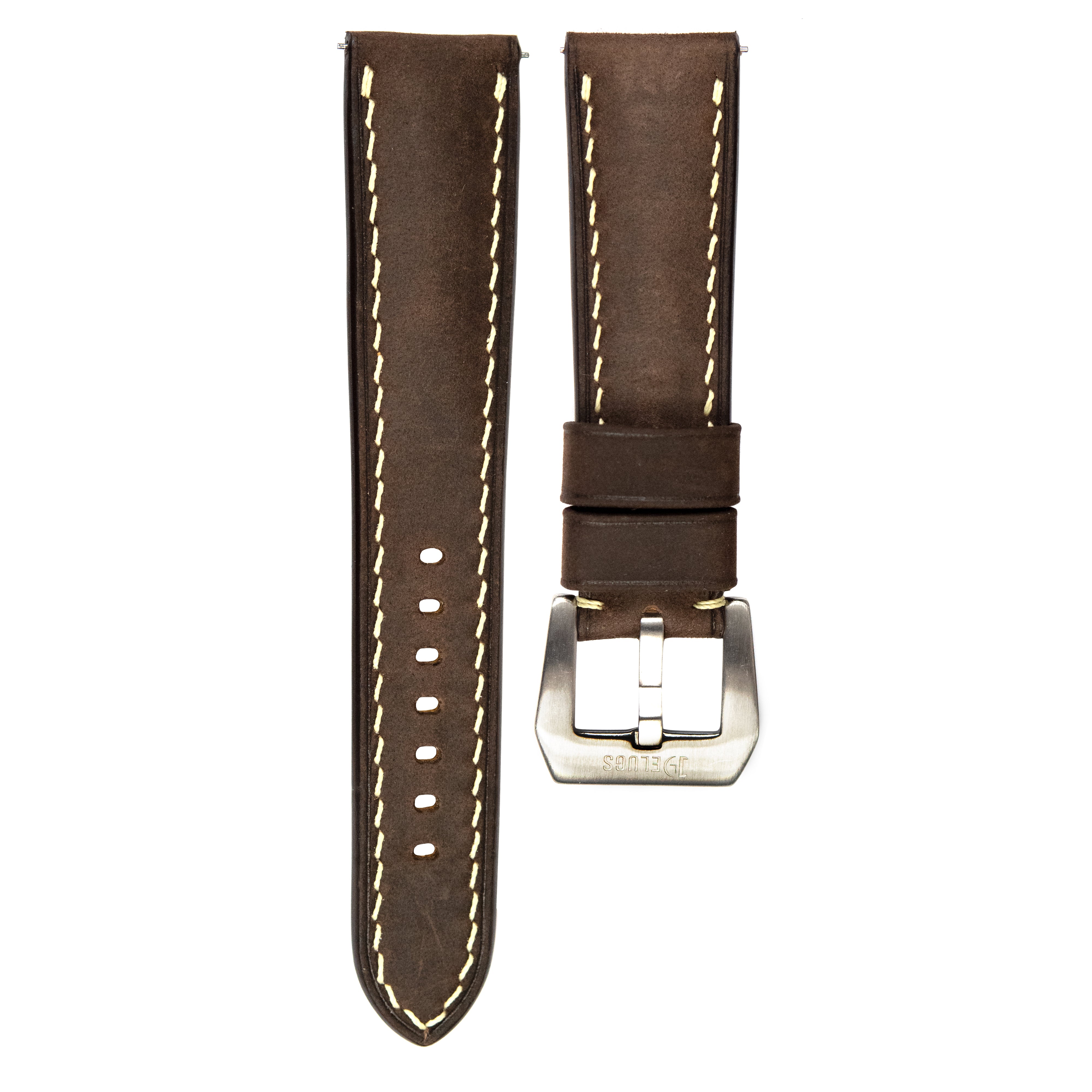 Delugs - Crazy Horse Calfskin Watch Strap - Brown – Monochrome Shop