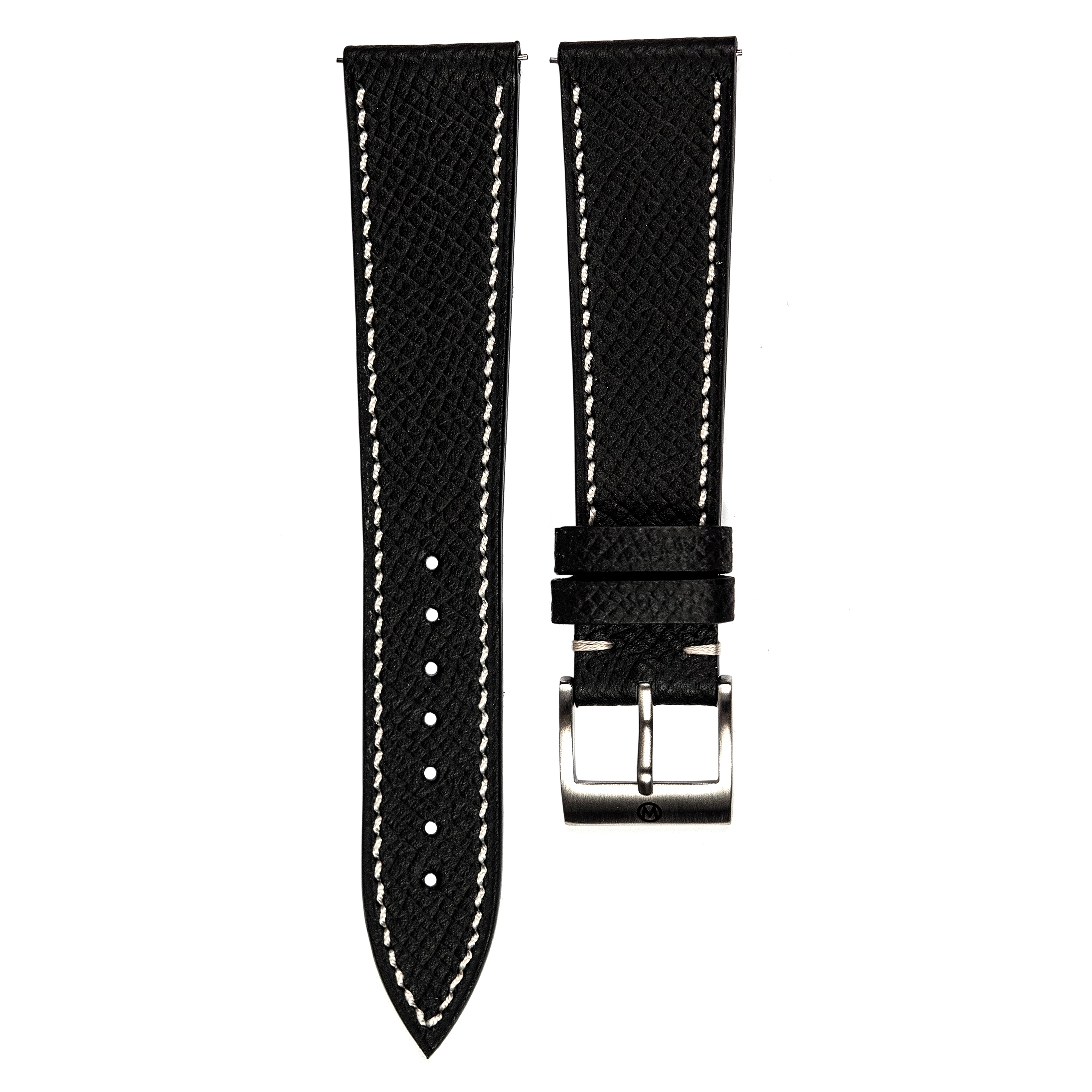 Epsom Calfskin Watch Strap - Black 