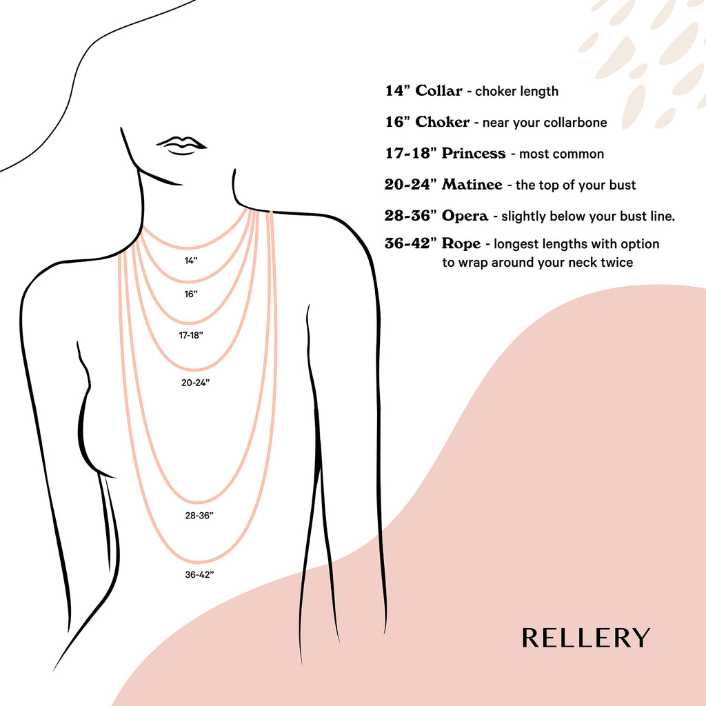 Necklace length chart and explanation – Dawn Rosell Designs
