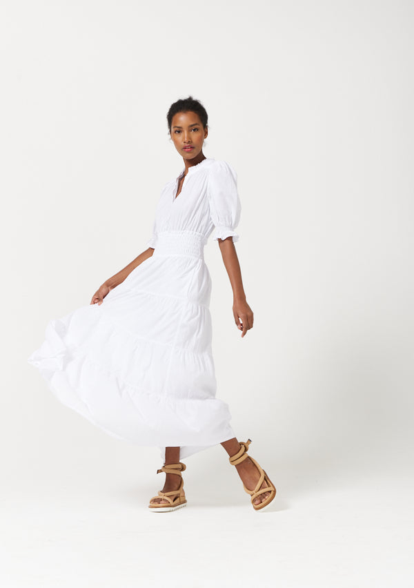 IZRAH SMOCK MAXI DRESS