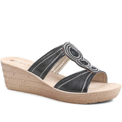 Strappy Wedge Sandals - CLUBS37005 / 323 801