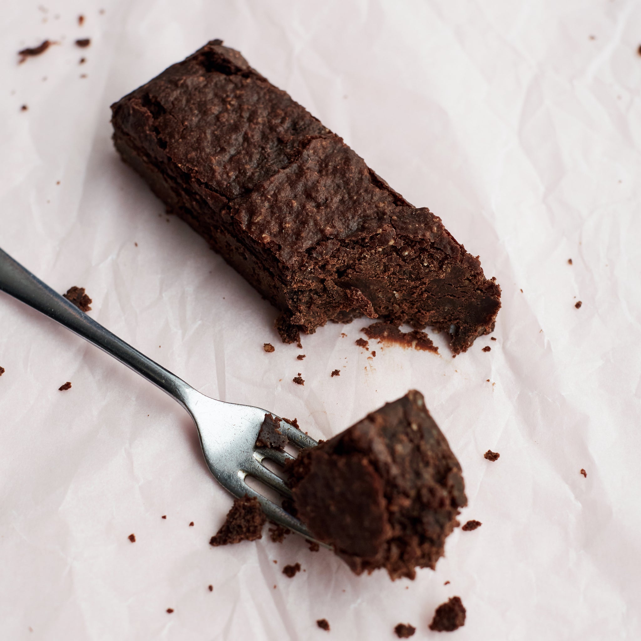 Vegan Brownie with Fork