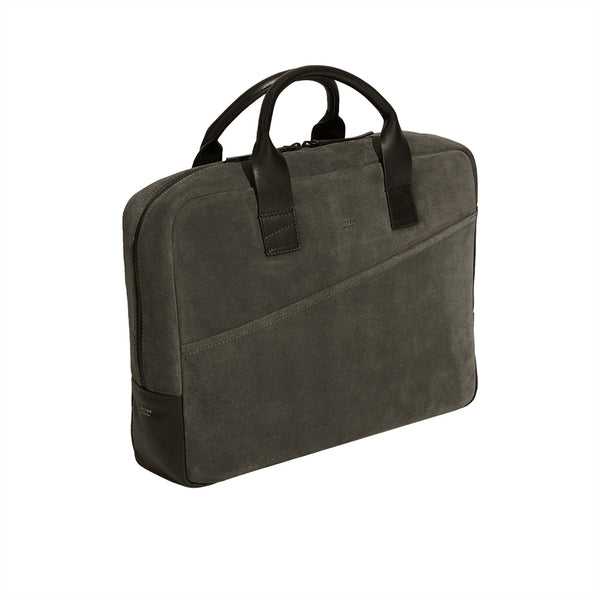 suede laptop bag