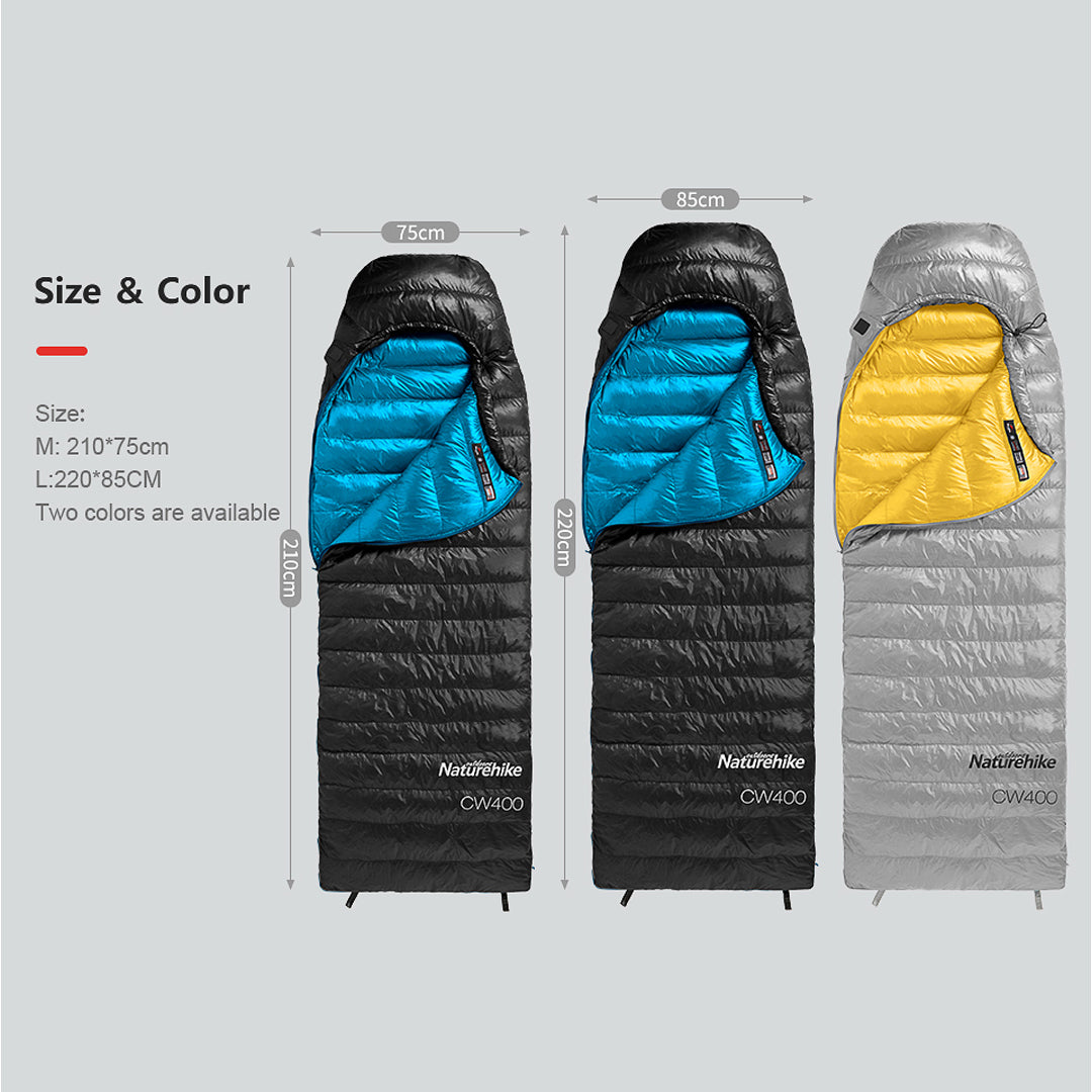 Naturehike Cw400 Sleeping Bag Goose Down Nh18c400 D Hike N Run