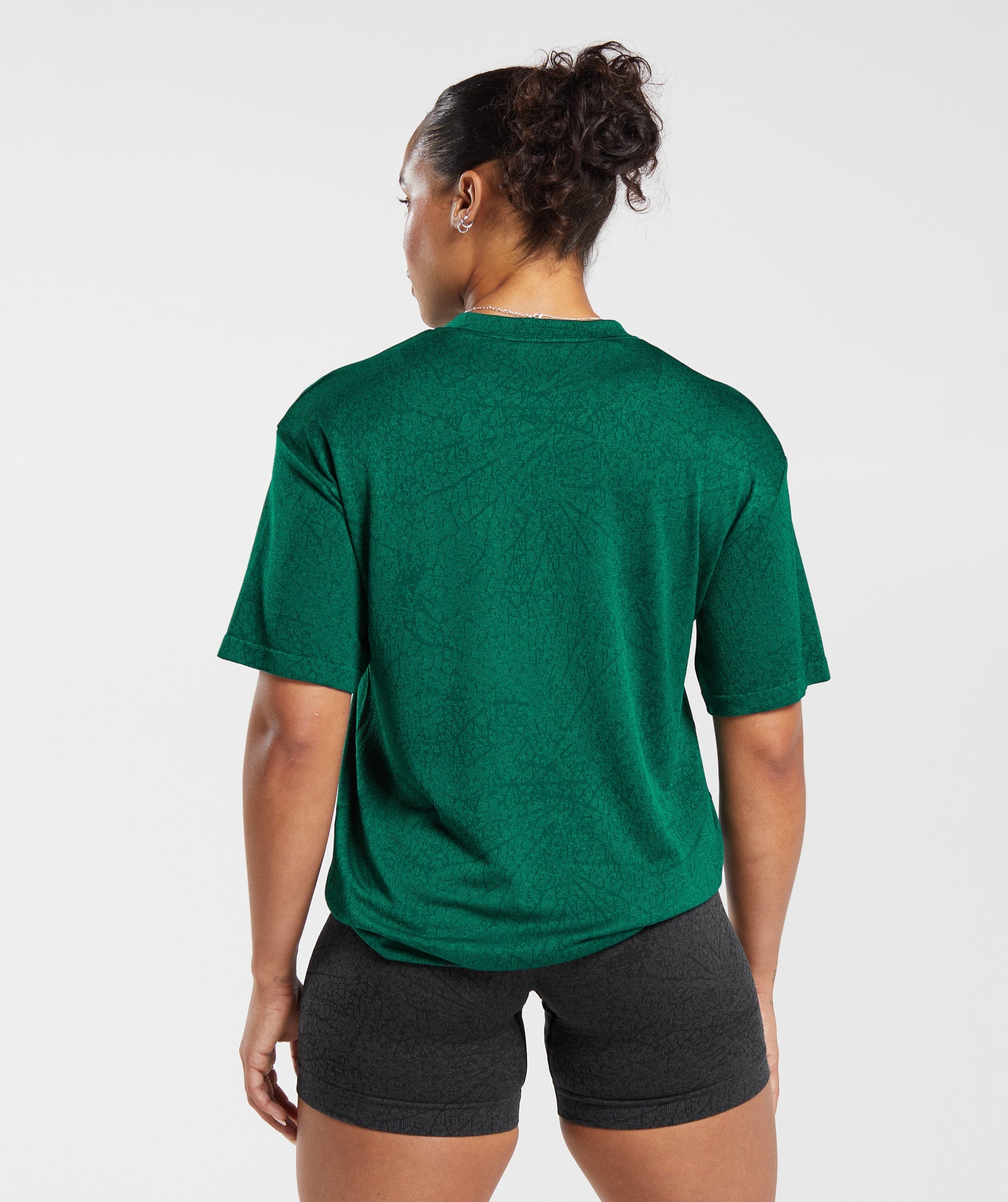 Adapt Pattern Seamless Loose Top in Forest Green/Rich Green - view 2