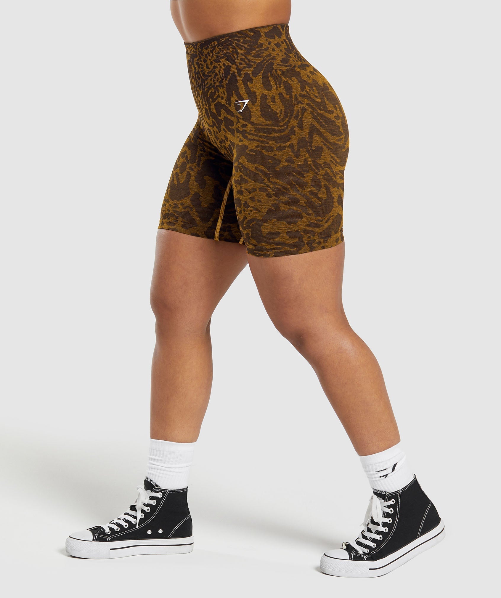 Adapt Safari Tight Shorts in Archive Brown/Burnt Yellow - view 3