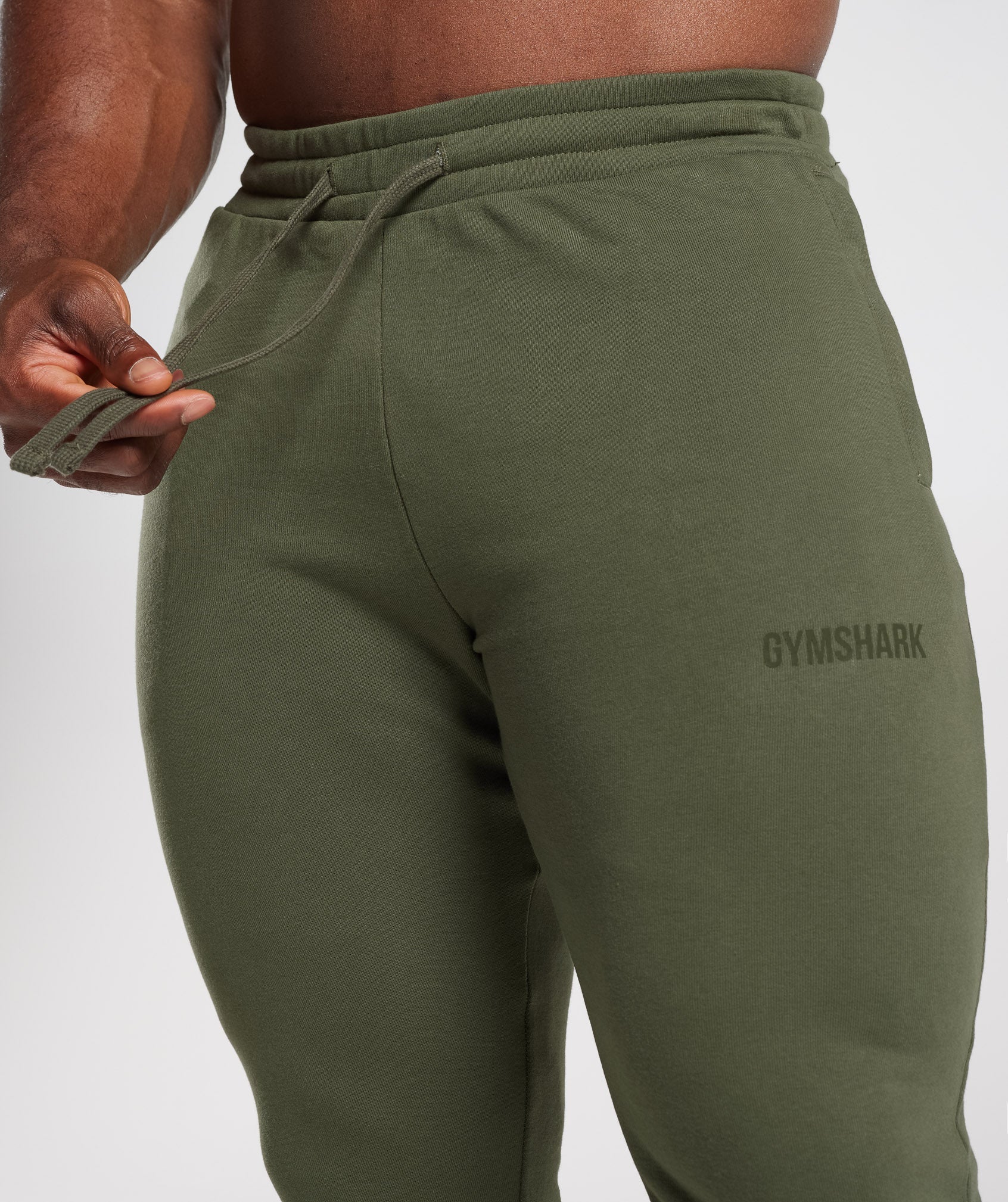 Apollo Muscle Fit Joggers in Core Olive - view 6