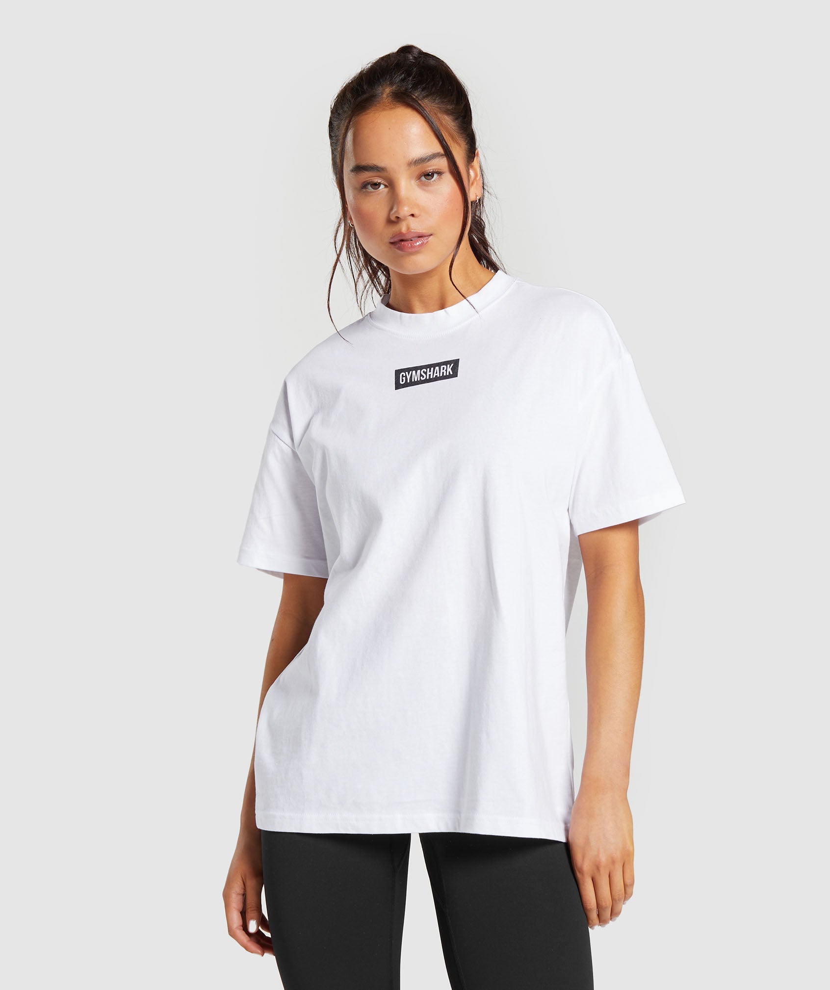Block Oversized T-Shirt dans Whiteest en rupture de stock