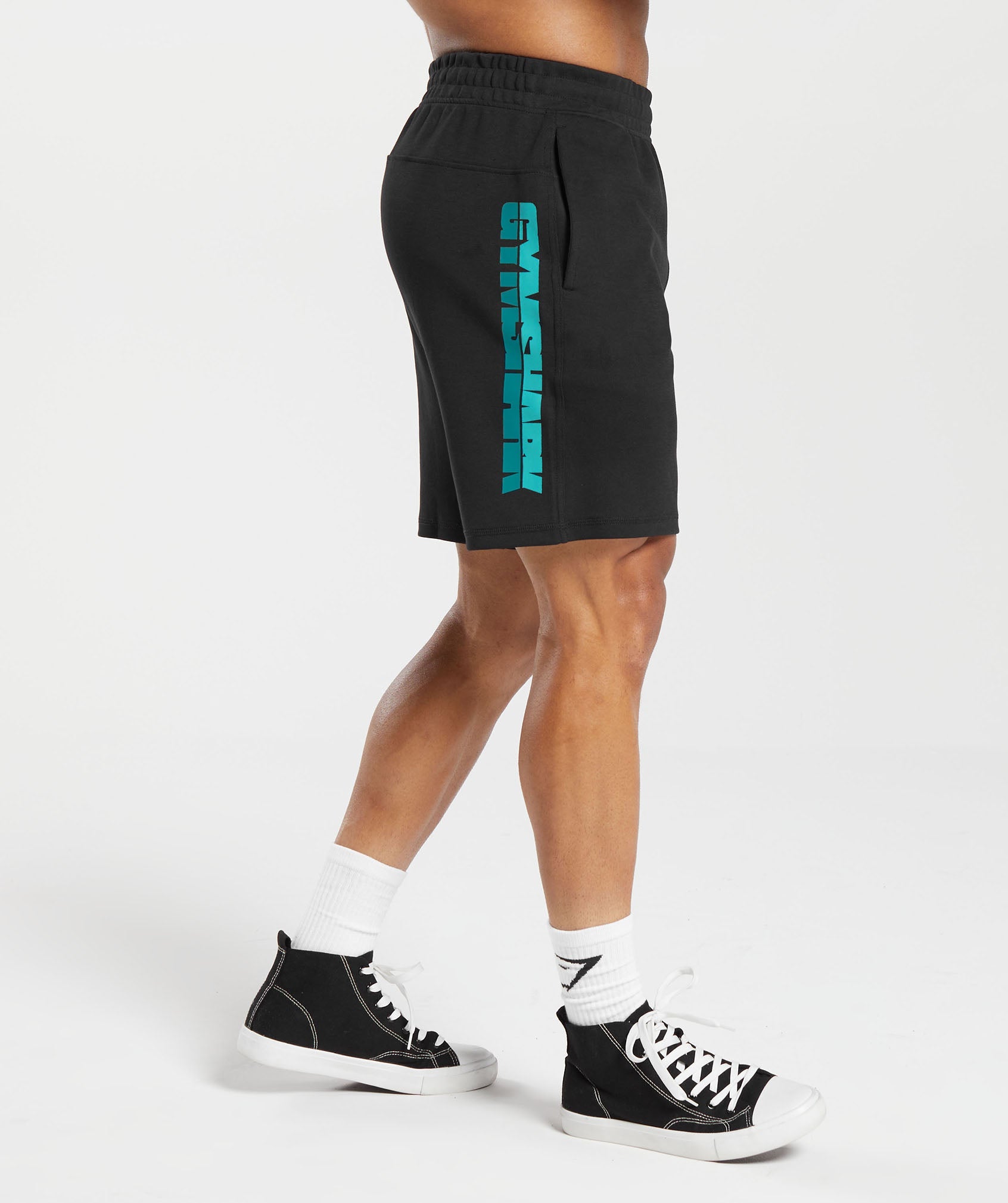 Bold 7" Shorts in Black/Seafoam Blue - view 1