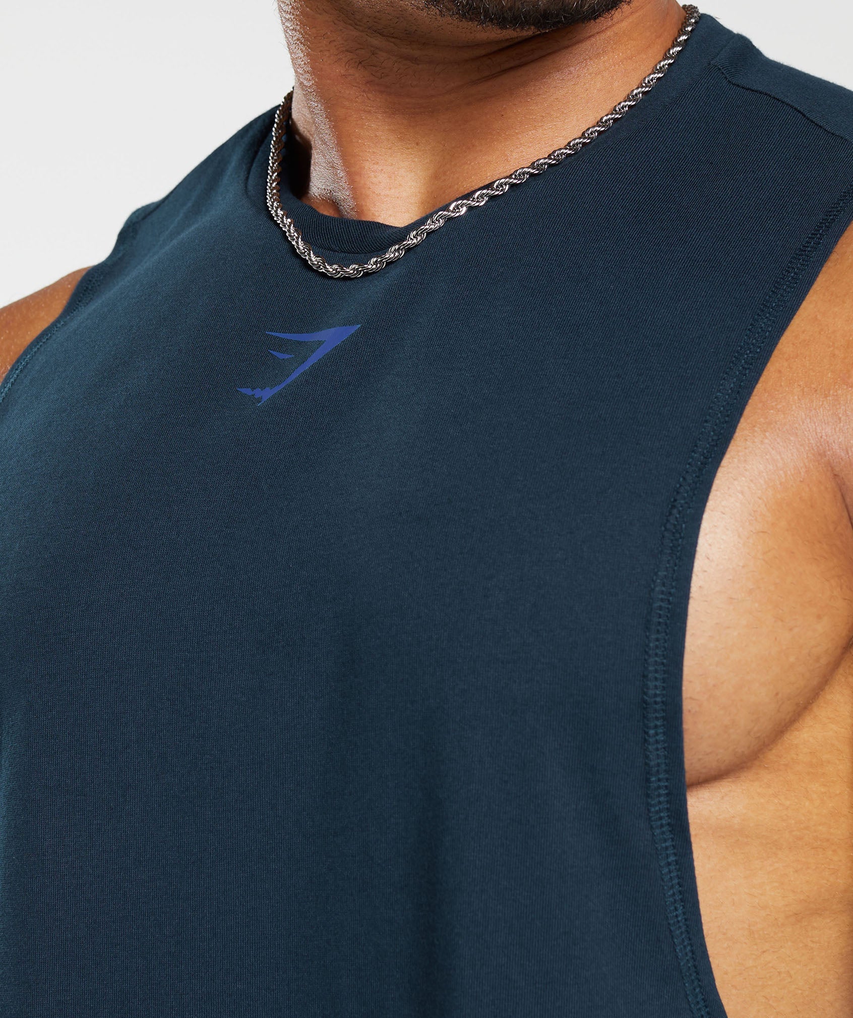 Bold Drop Arm Tank in Navy - view 5