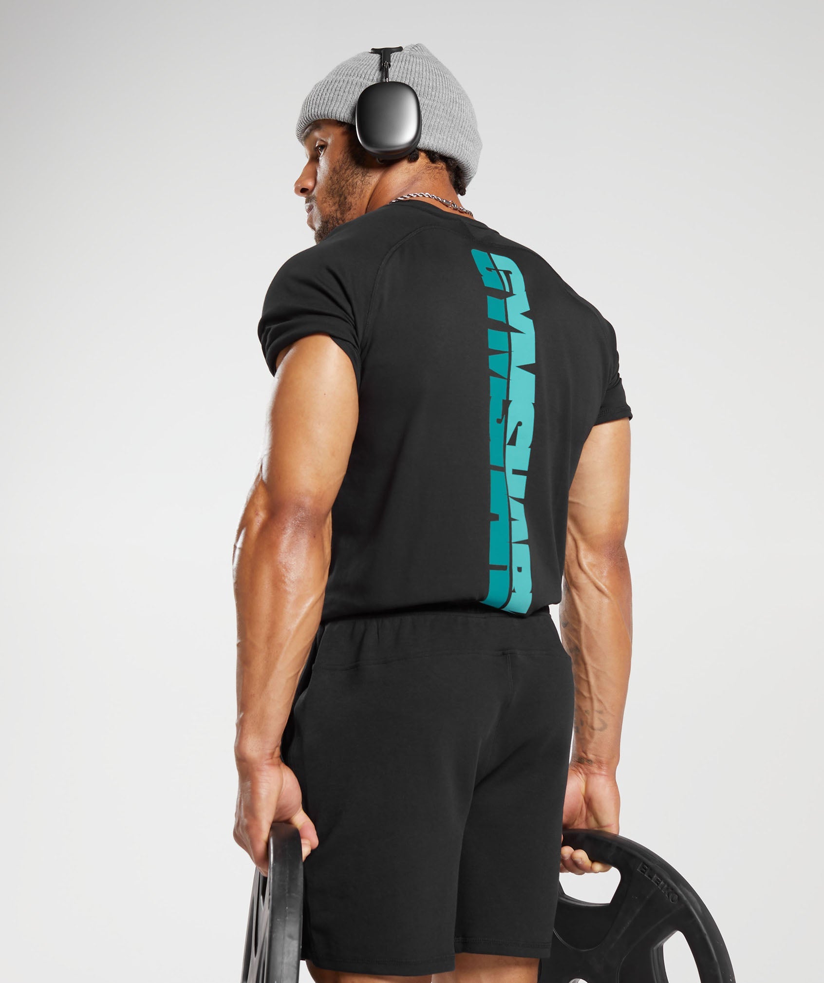 Bold T-Shirt in Black/Seafoam Blue - view 4