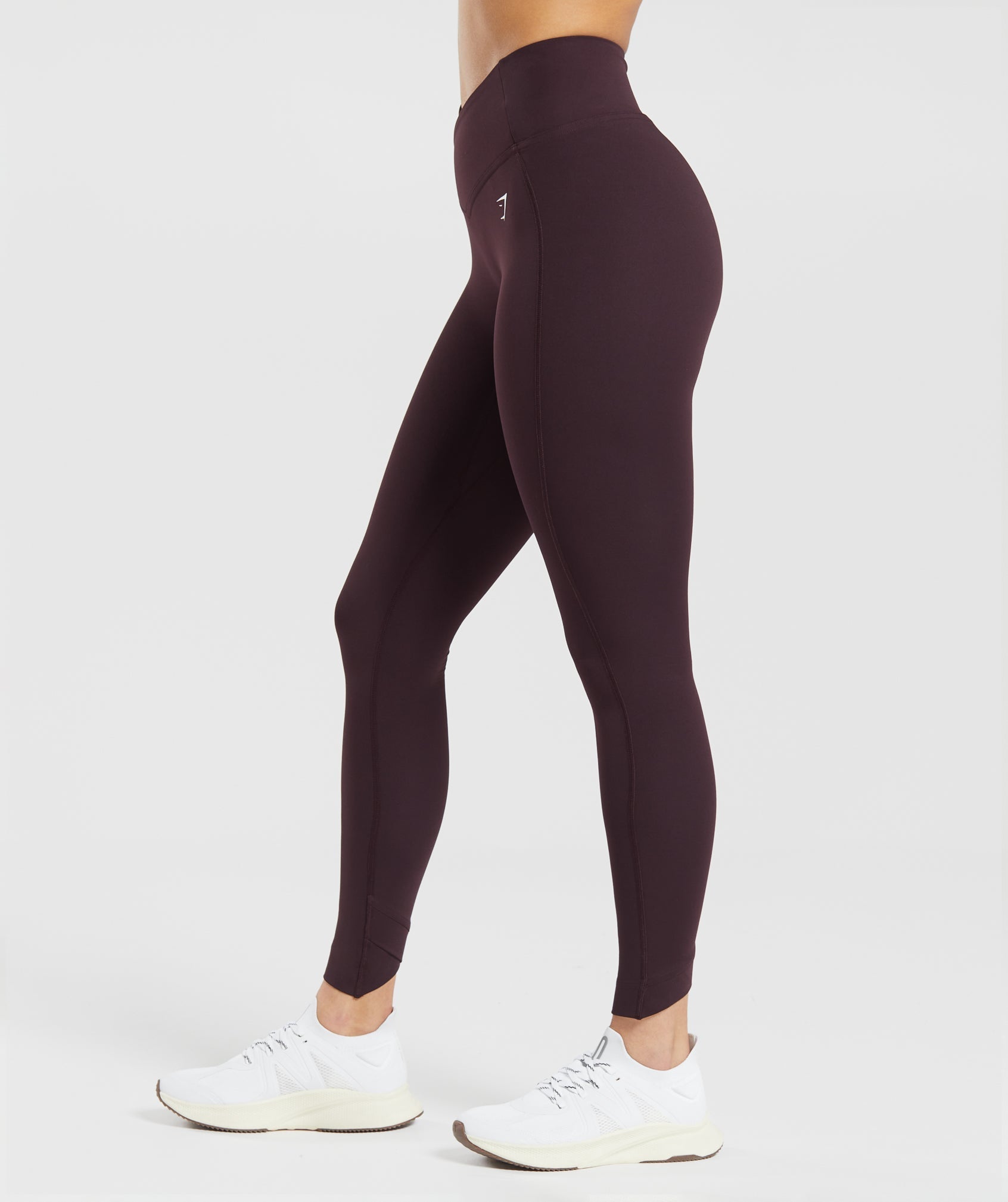 Crossover Leggings in Plum Brown - view 3