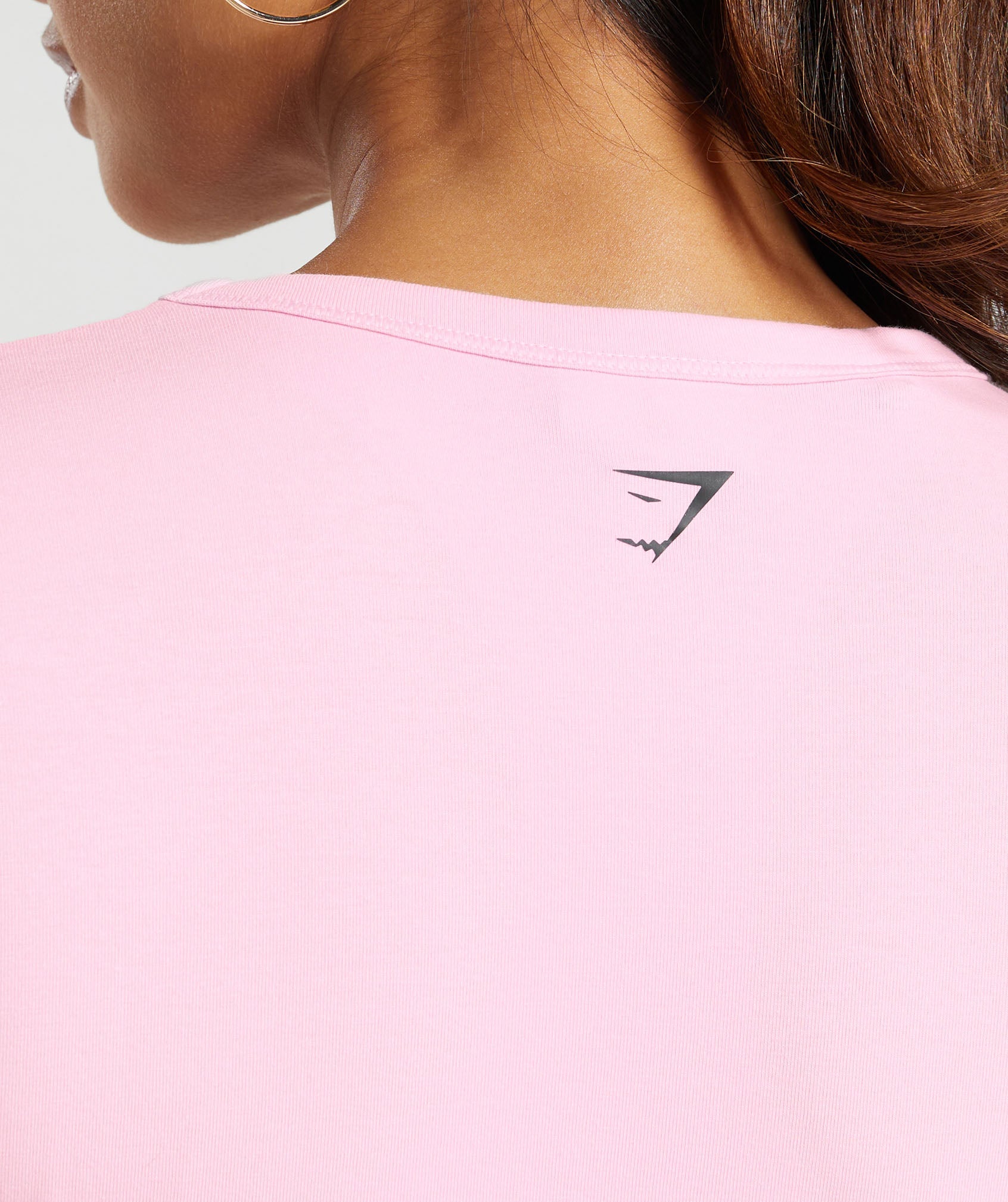 Cotton Graphic Crop Top in Dolly Pink - view 5