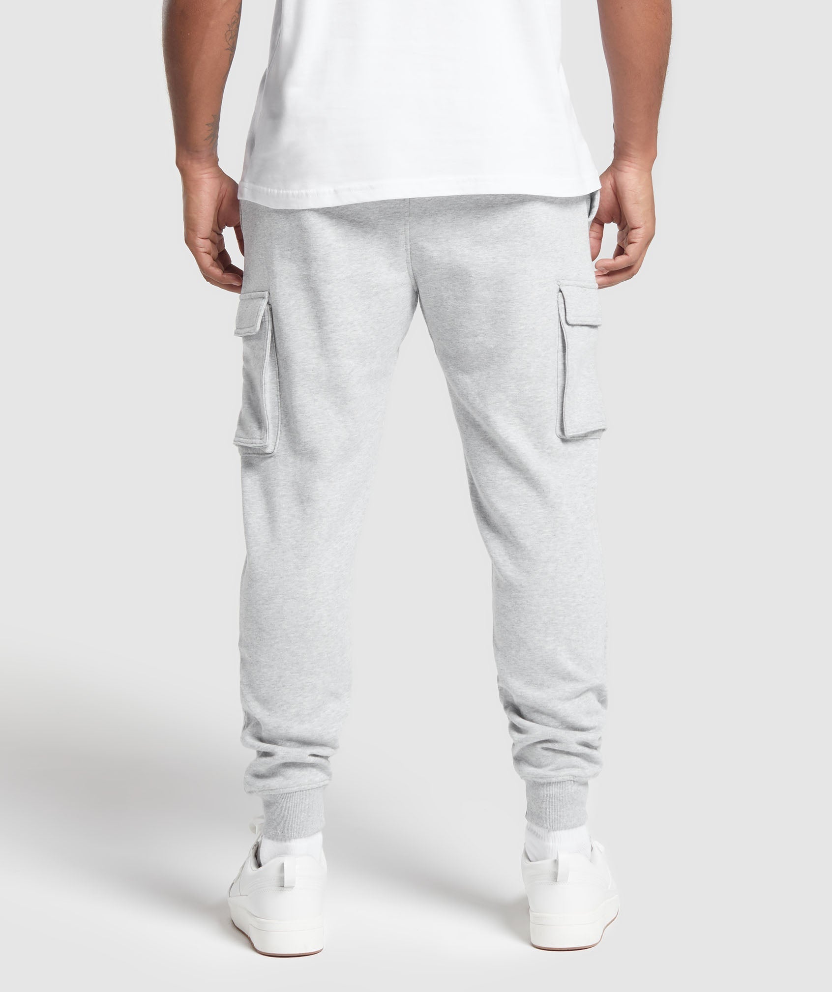Crest Cargo Joggers in Light Grey Marl - view 3