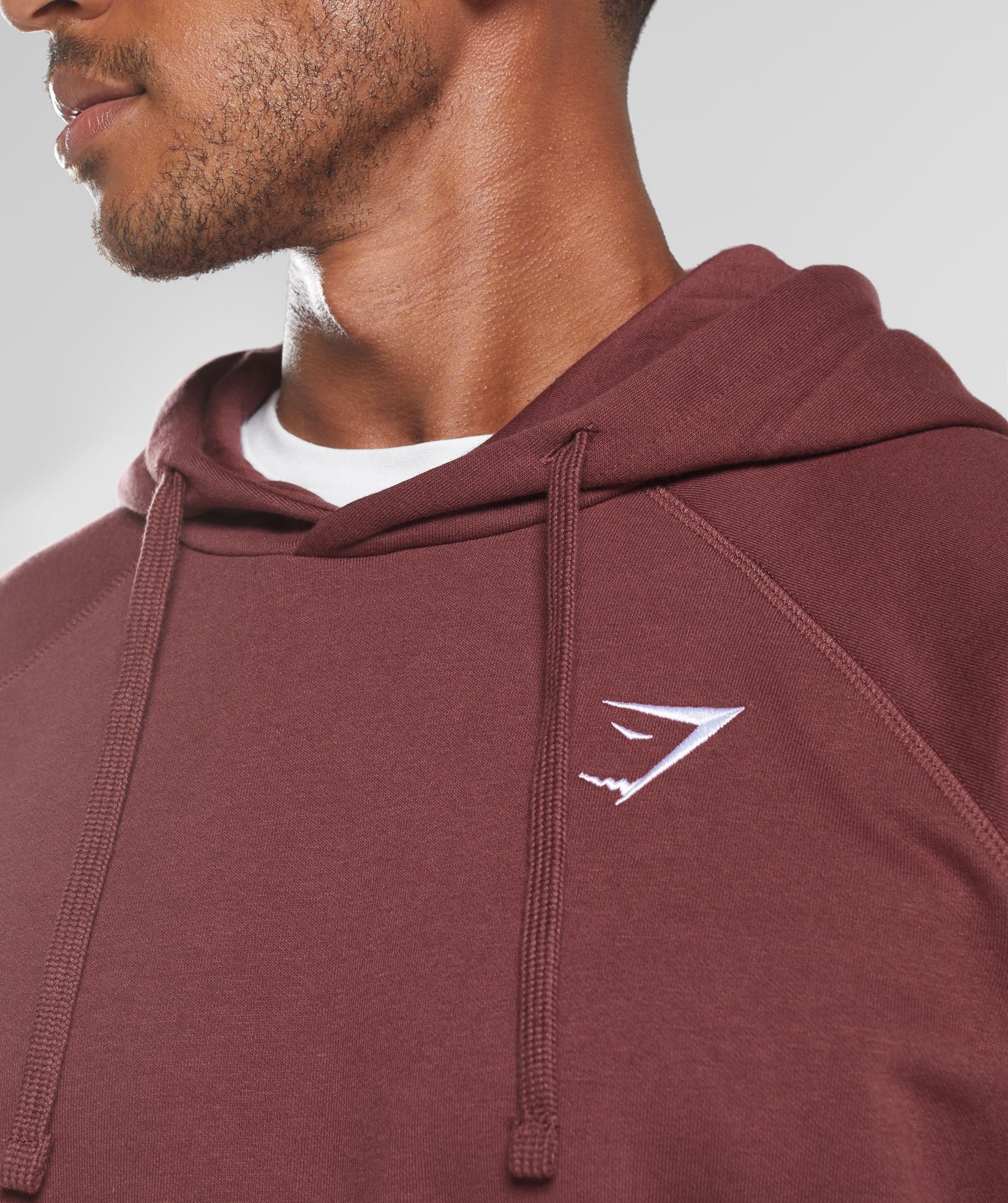 Crest Hoodie in Washed Burgundy - view 6