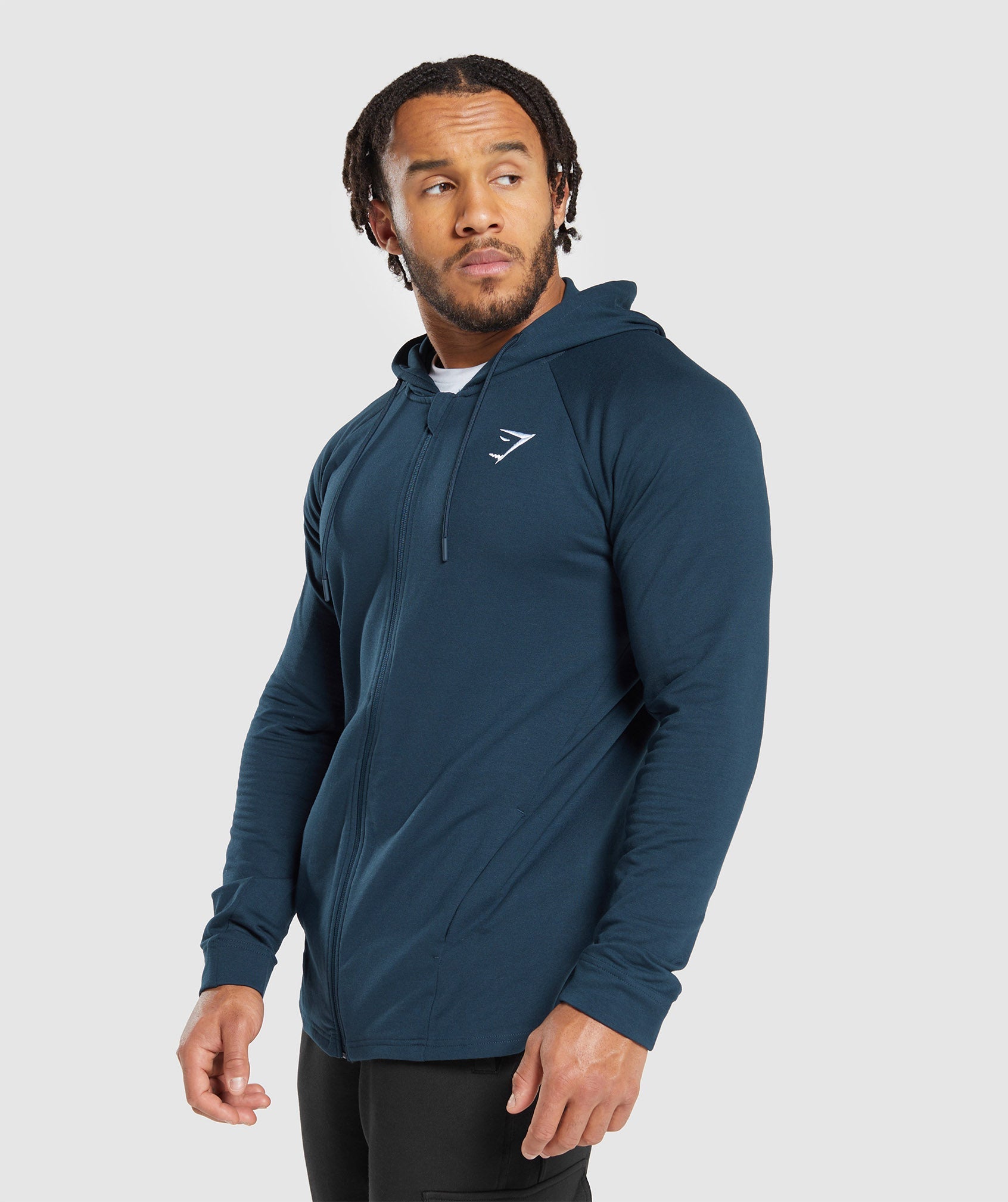 Critical Zip Up Hoodie in Navy - view 3