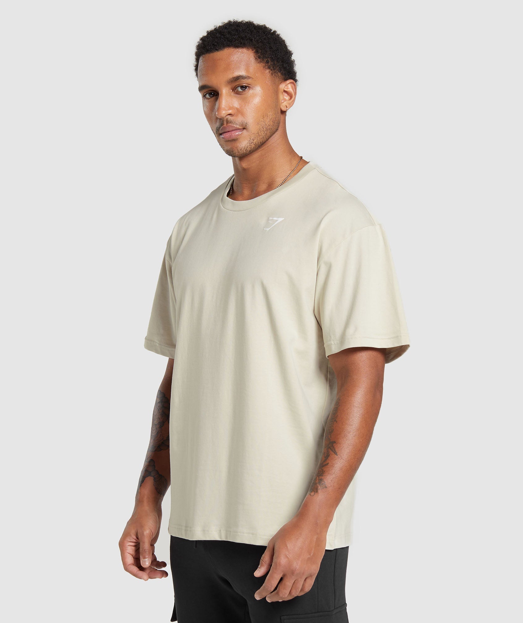 Essential Oversized T-Shirt in Pebble Grey - view 3