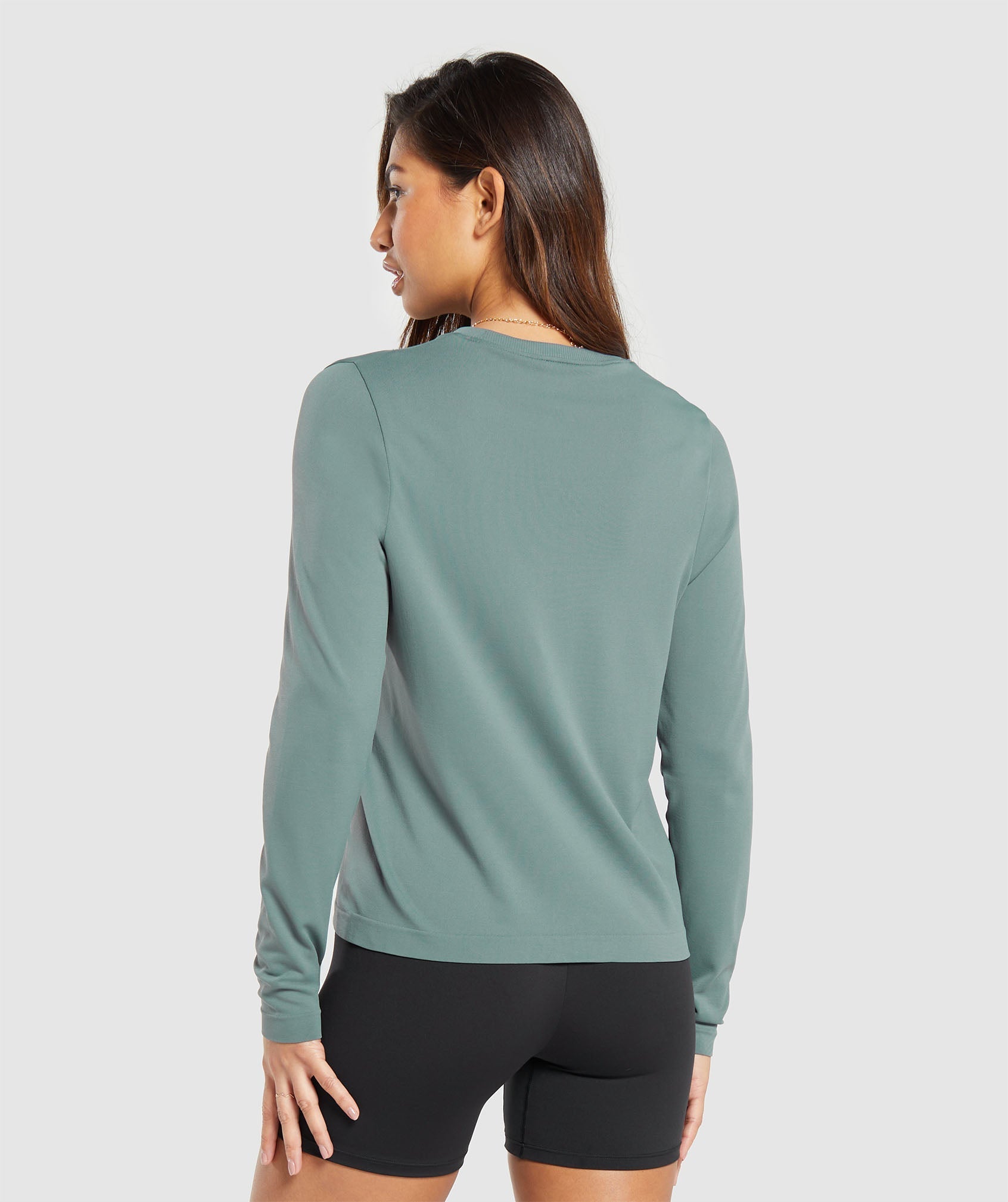 Everyday Seamless Long Sleeve Top in Cargo Teal - view 2