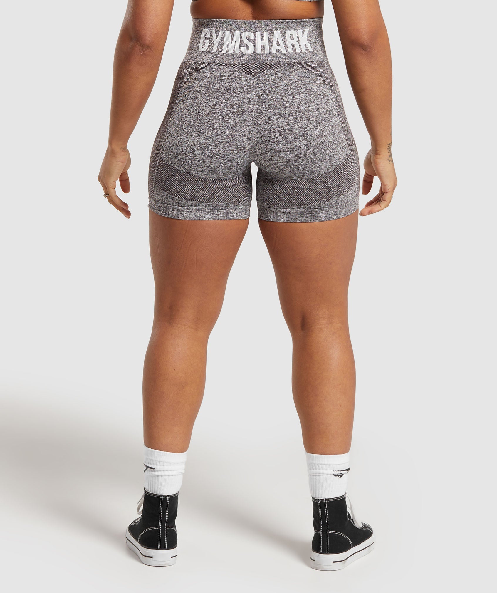 Flex Shorts in Greyed Purple/White - view 2