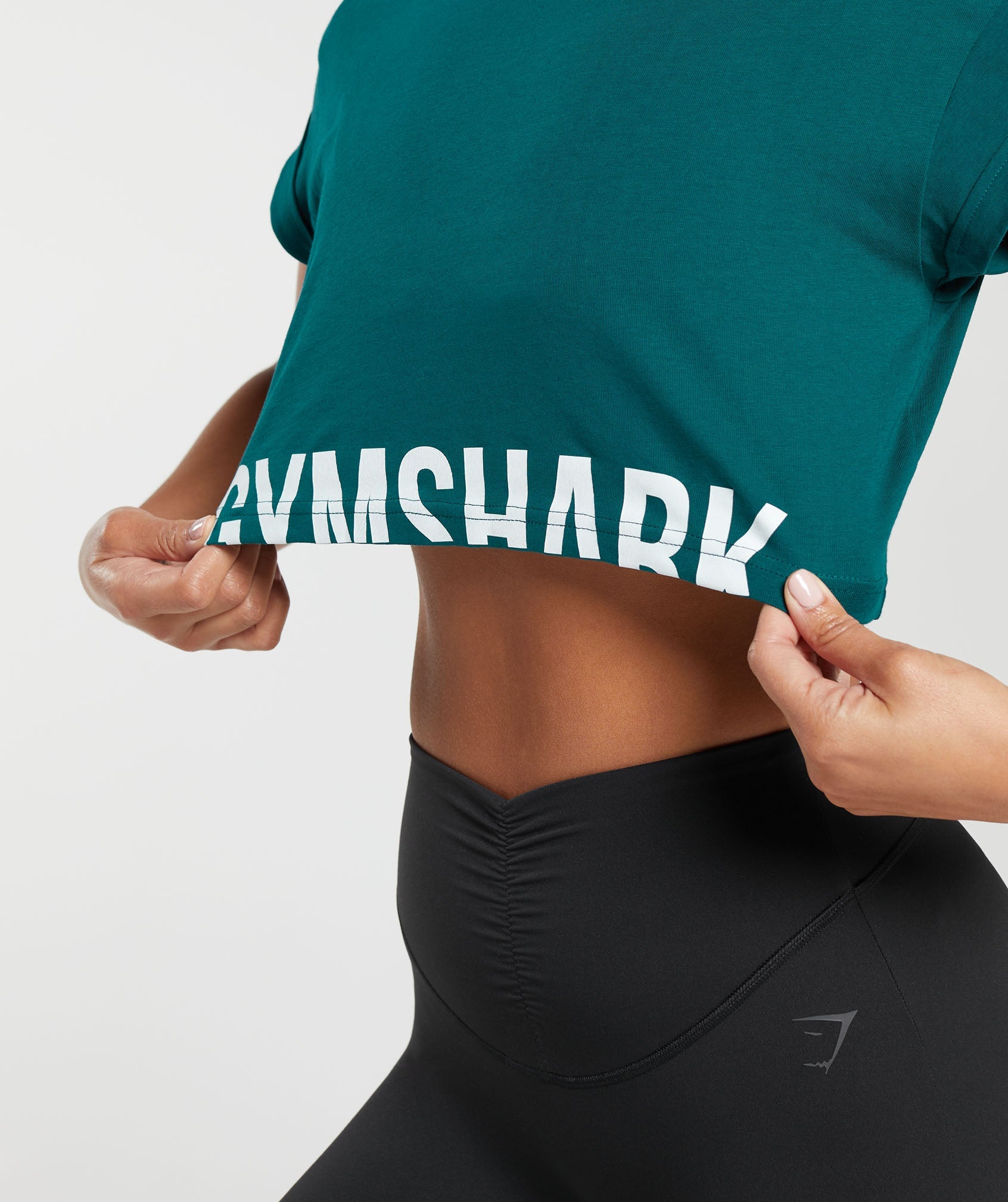 Fraction Crop Top in Winter Teal - view 5