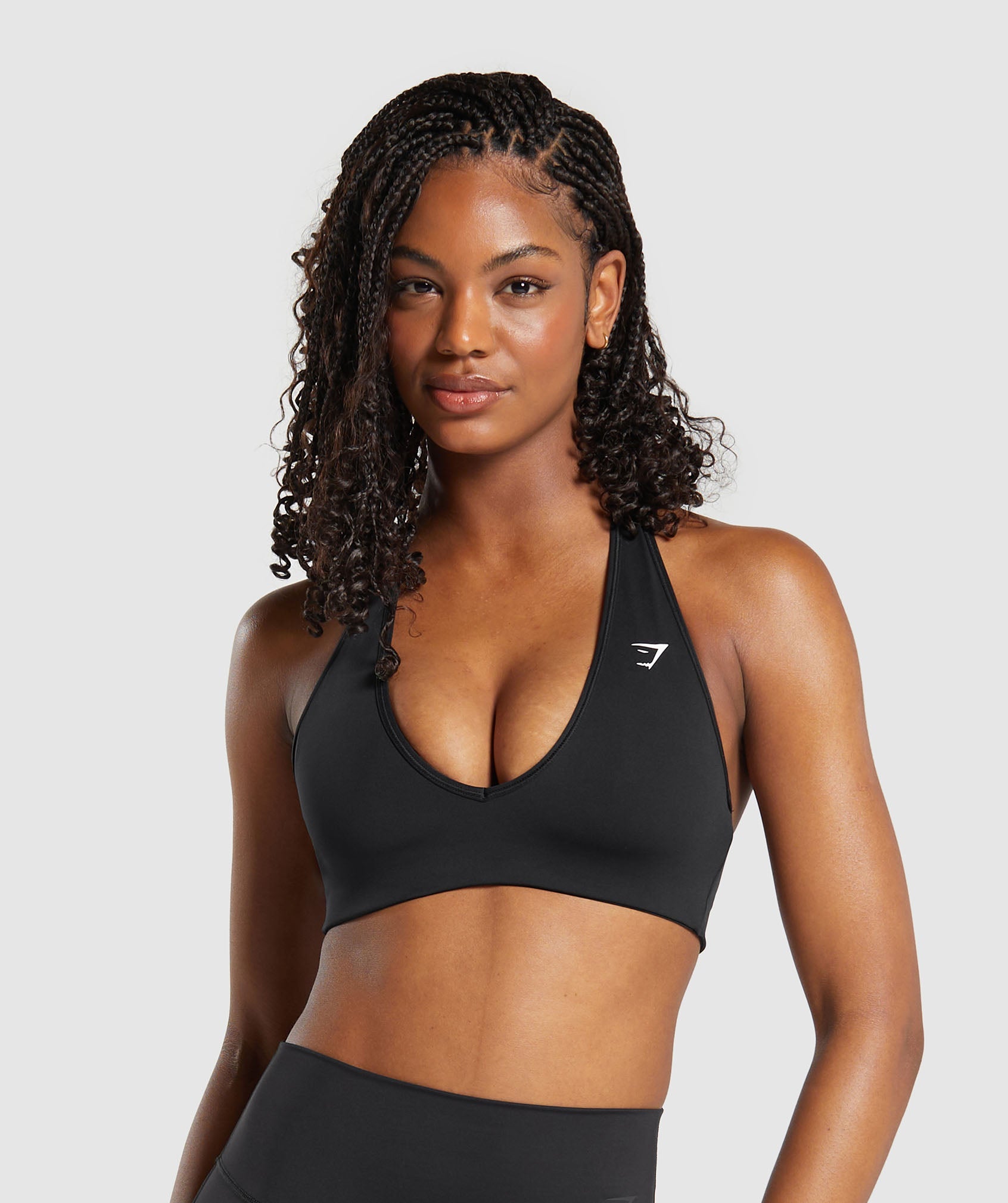 Halterneck Sports Bra dans Black