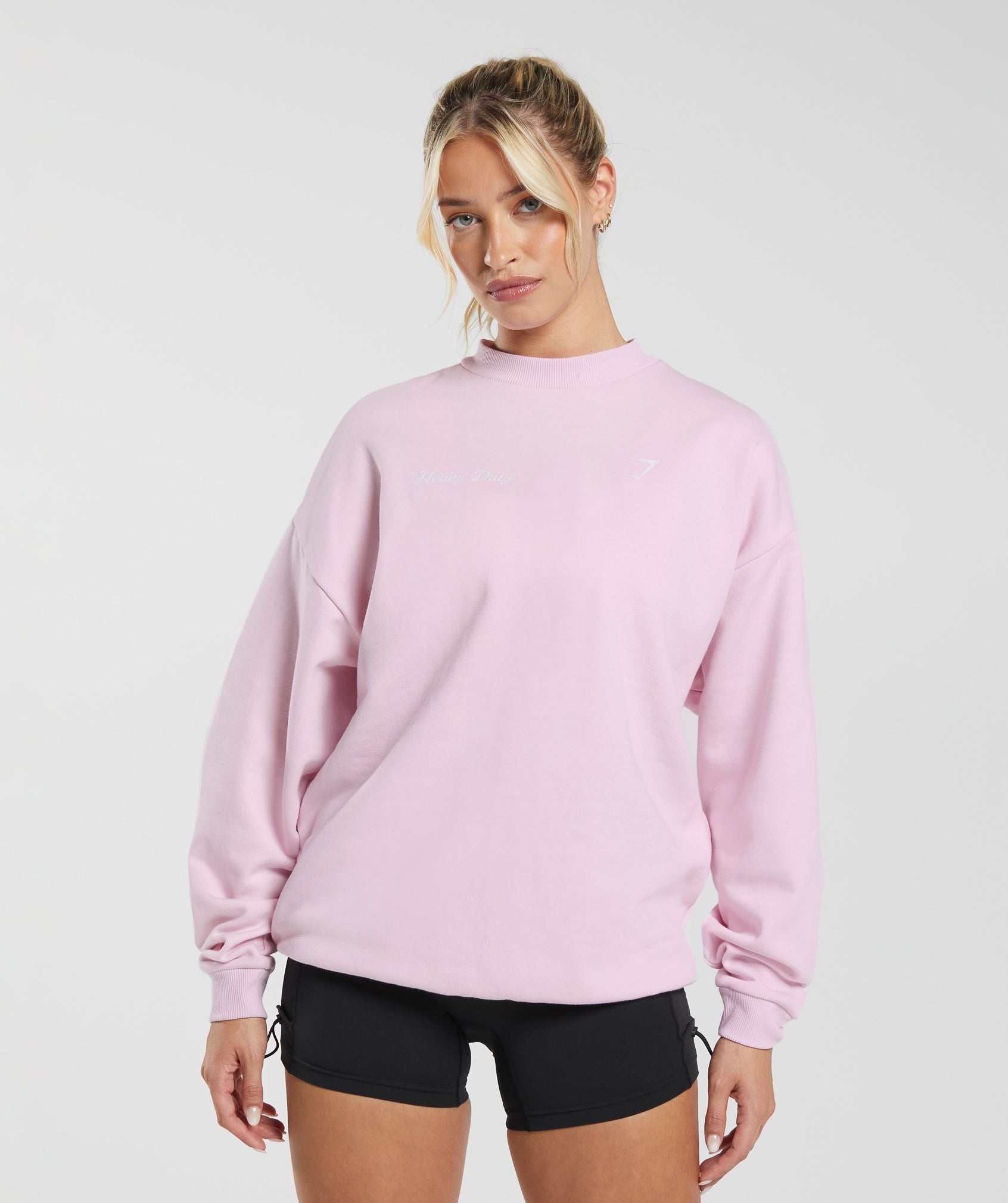 Heavy Duty Oversized Sweatshirt in Lemonade Pink - view 2