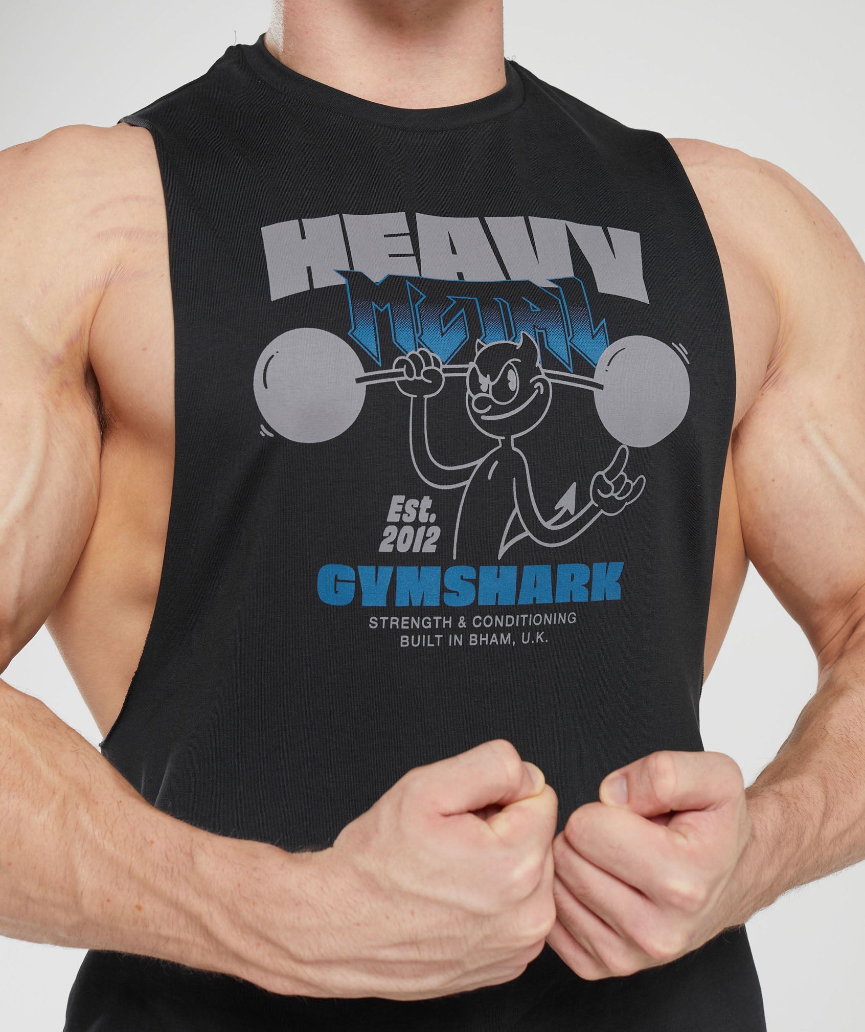 Heavy Metal Drop Arm Tank in Black - view 6