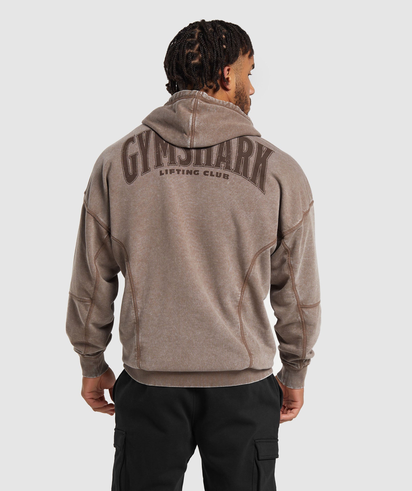 Heritage Washed Hoodie in Penny Brown - view 1