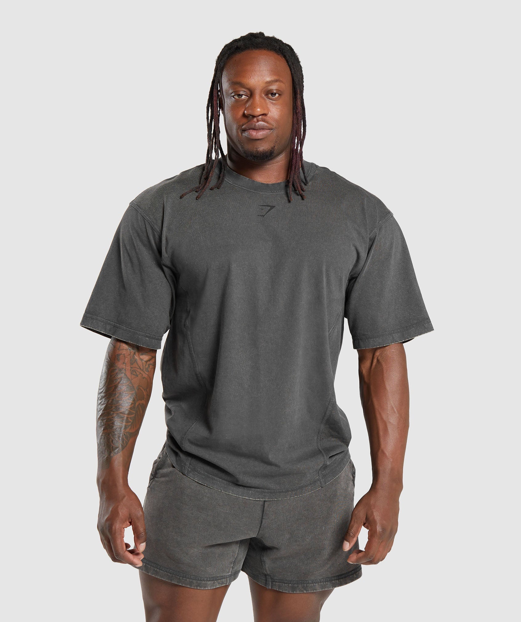 Heritage Washed T-Shirt in Onyx Grey - view 2