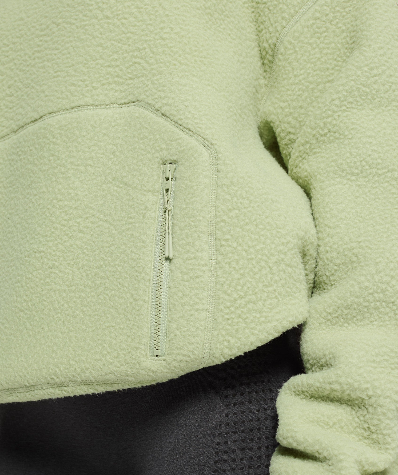 Holt Textured Fleece in Light Sage Green - view 7