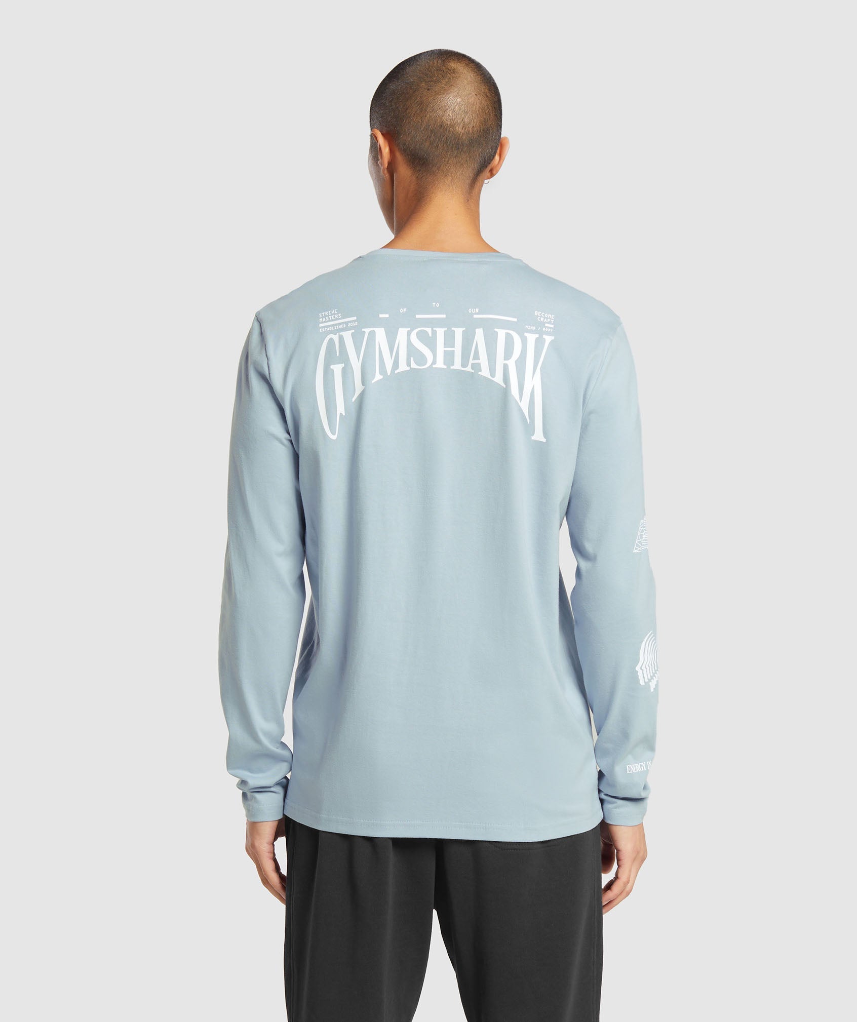 Hybrid Wellness Long Sleeve T-Shirt in Salt Blue - view 3